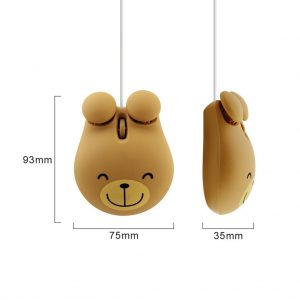 Wired Mouse Cute Cartoon Animal Mouse Backlit Mouse 3 Buttons 1600 DPI USB Chargeable Professional Gaming Mice For PC Laptop