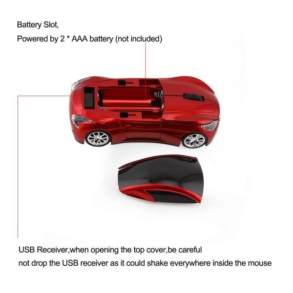 Wireless Computer Car Shape Mouse Mini 3D Ergonomic PC Gamer Mause Optical Usb Kids Gift LED Gaming Auto Mice For Laptop Macbook