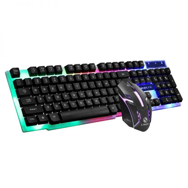 GTX300 USB Wired 104 Keys RGB Backlight Ergonomic Gaming Mouse Keyboard Combos Set