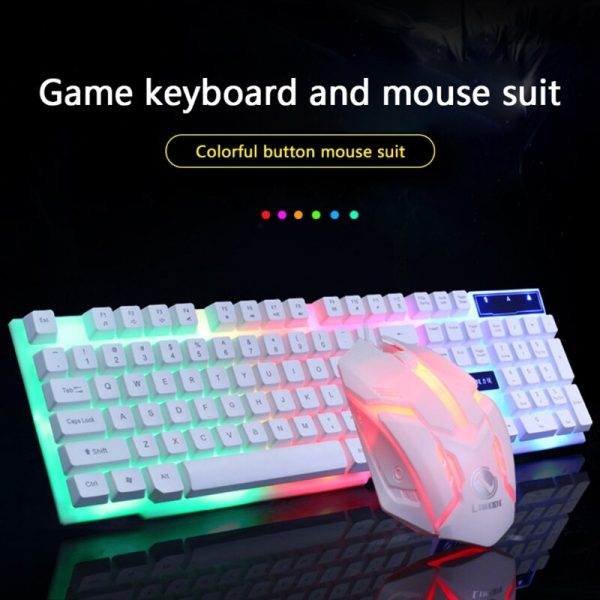 GTX300 USB Wired 104 Keys RGB Backlight Ergonomic Gaming Mouse Keyboard Combos Set