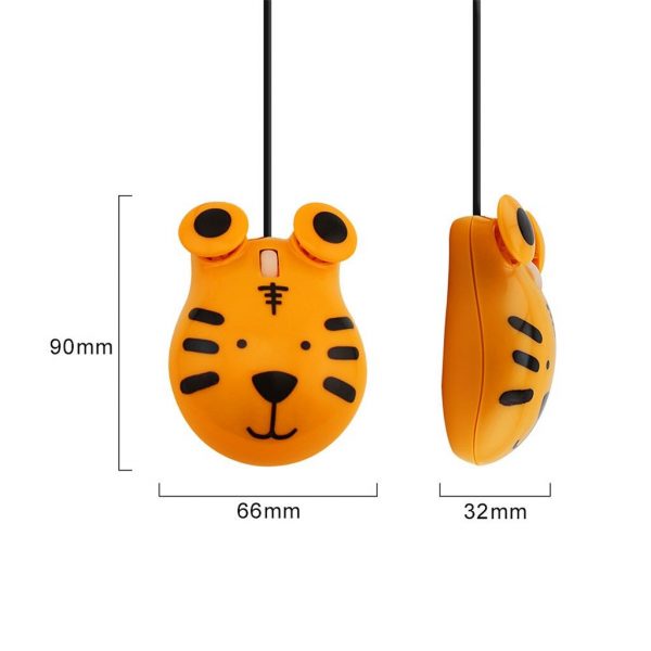 Wired Mouse Cute Cartoon Animal Mouse Backlit Mouse 3 Buttons 1600 DPI USB Chargeable Professional Gaming Mice For PC Laptop