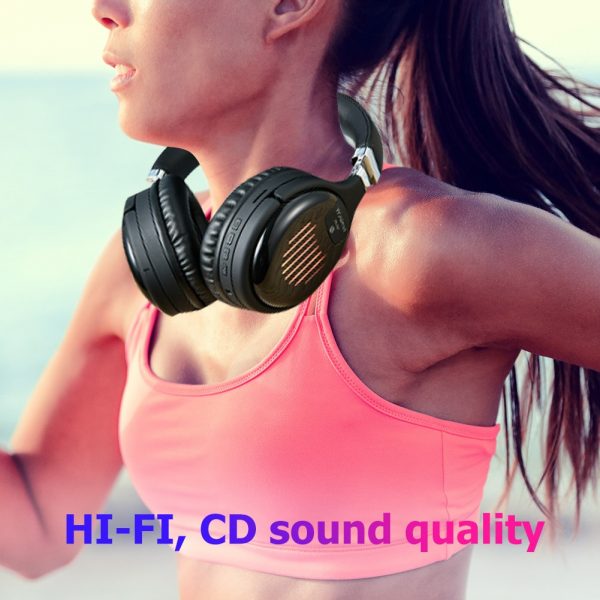 True Wireless Headphones 3D Stereo Bluetooth Headset Foldable Gaming Earphone With Mic FM TF Card Noise Reduction Headphones