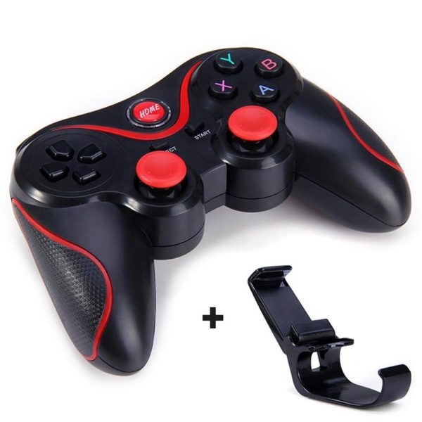 T3 Bluetooth Gamepad Joystick For Android Wireless Gaming S600 STB S3VR Game Controller for PC Android Smartphone With Holder